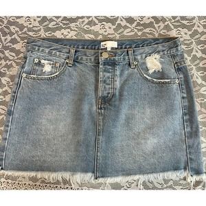 REVOLVE By The Way‎ Distressed Denim Skirt Size 30